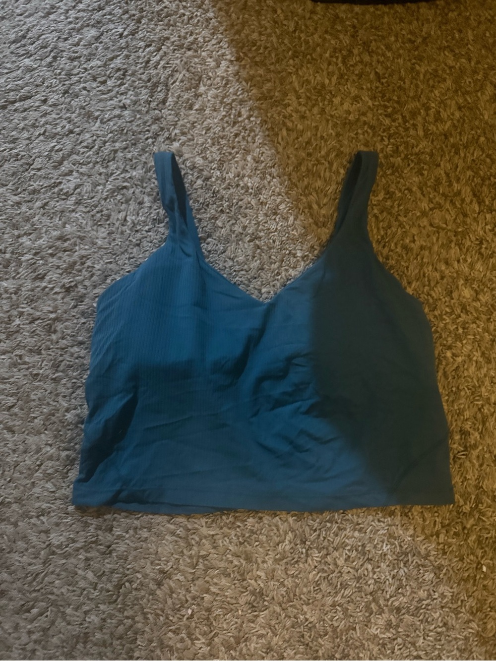 lululemon athletica Teal V-Neck Ribbed Camisole